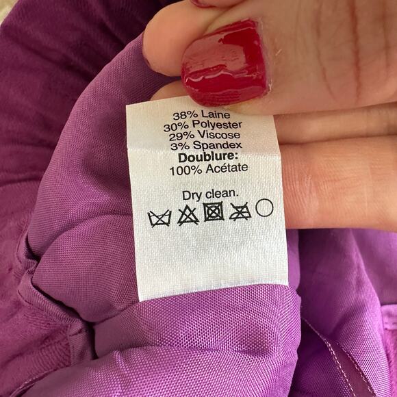 4 J.Crew Purple Elastic Waist The Sidewalk Mini Skirt - Picture 5 of 5